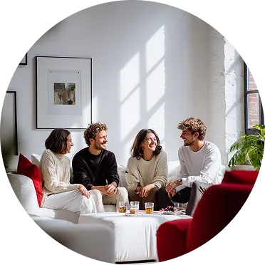 młoda kobieta z czerwonym turbanem na głowie podczas domowej pielęgnacji