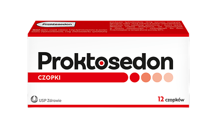 Proktosedon czopki na hemoroidy - zdjęcie opakowania z przodu